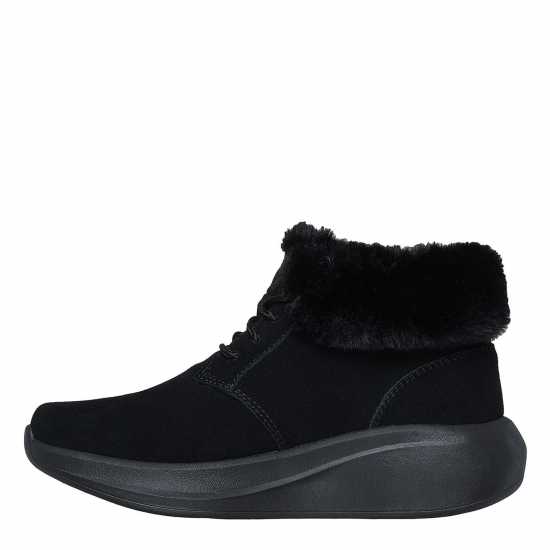 Skechers Боти С Пух Момичета Max Cushioning Essential Snug Boots Girls Черно Детски ботуши