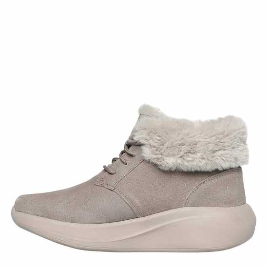 Skechers Боти С Пух Момичета Max Cushioning Essential Snug Boots Girls Тоуп Детски ботуши