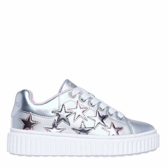 Skechers Lace Up Platform Sneaker W Stars Tr Low-Top Trainers Girls Сребро/Многоцветно Детски маратонки