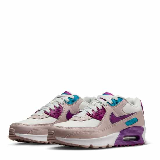 Nike Air Max 90 LTR Big Kids' Shoes White/Violet Детски маратонки