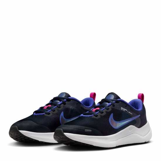 Nike Downshifter 12 Big Kids' Road Running Shoes Морско синьо/Розово Детски маратонки