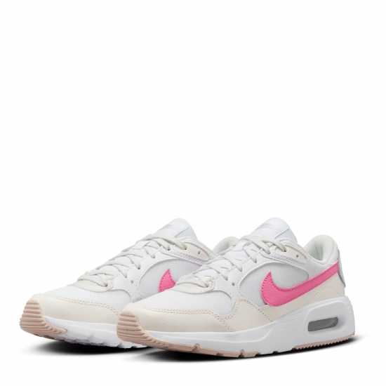 Nike Средни Маратонки За Момичета Air Max Sc Junior Girls Trainers Бяло/Розово 