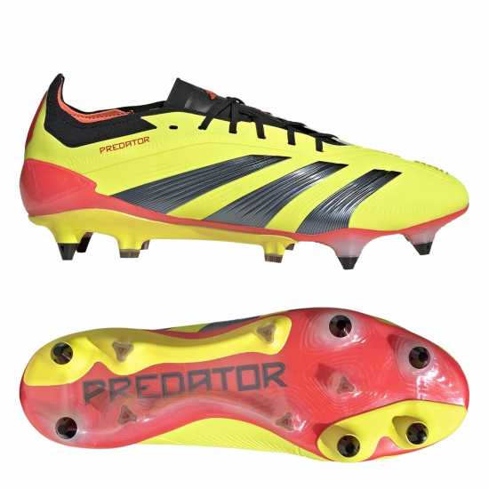 Adidas Predator Elite Sg Soft Ground Football Boots Boys Отбор Слънчево Жълто 