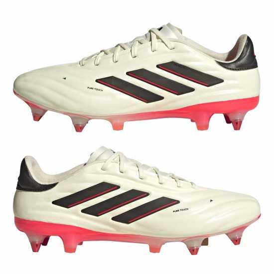 Adidas Copa Pure Ii Elite Juniors Soft Ground Football Boots Ivory/Core Blac 