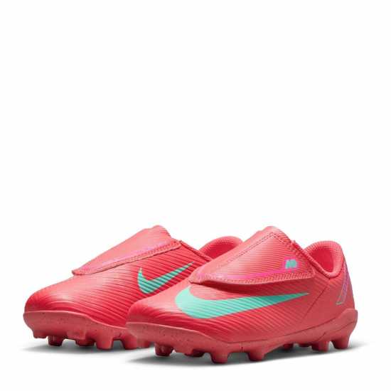 Nike Mercurial Vapour 16 Club Childrens Firm Ground Football Boots Червено/Зелено 