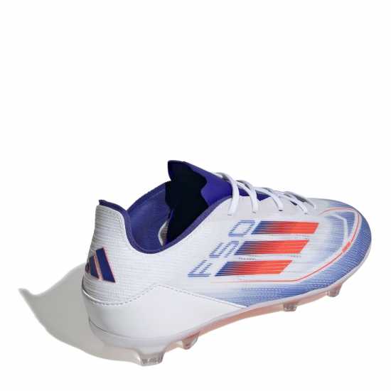 Adidas F50 Pro Childrens Firm Ground Football Boots Бяло/Червено/Синьо Детски футболни бутонки