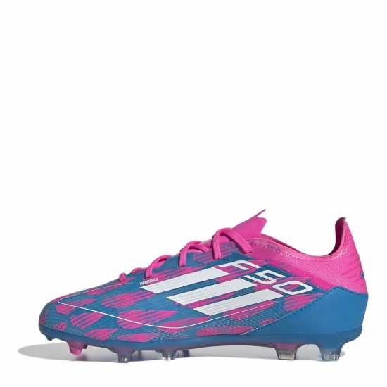 Adidas F50 Pro Childrens Firm Ground Football Boots Синьо/Розово Детски футболни бутонки