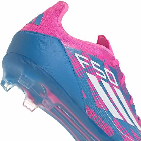 Adidas F50 Pro Childrens Firm Ground Football Boots Синьо/Розово Детски футболни бутонки