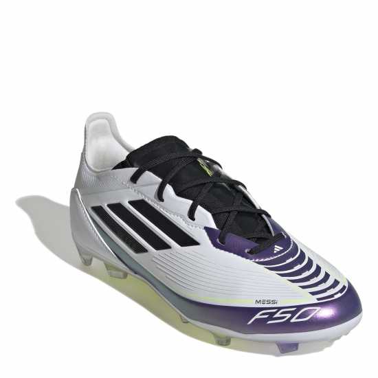 Adidas F50 Pro Childrens Firm Ground Football Boots Бяло/Лилаво 