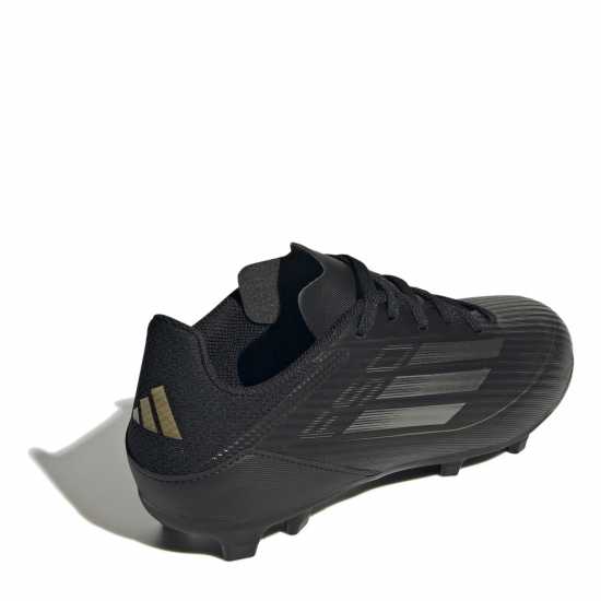 Adidas F50 League Childrens Firm Ground Football Boots Black/Silver Детски футболни бутонки