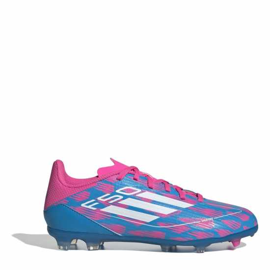 Adidas F50 League Childrens Firm Ground Football Boots Синьо/Розово Детски футболни бутонки