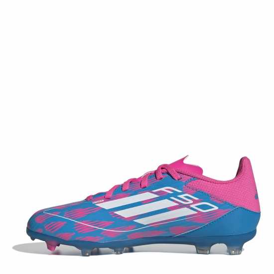 Adidas F50 League Childrens Firm Ground Football Boots Синьо/Розово Детски футболни бутонки