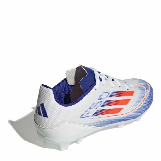 Adidas F50 League Childrens Firm Ground Football Boots Бяло/Червено/Синьо Детски футболни бутонки