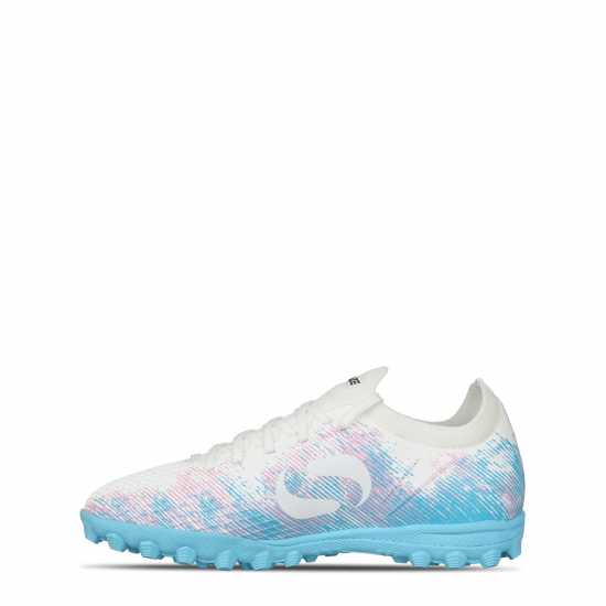 Sondico Детски Маратонки Изкуствена Трева Blaze Childrens Astro Turf Trainers White/Pink/Blue Футболни стоножки