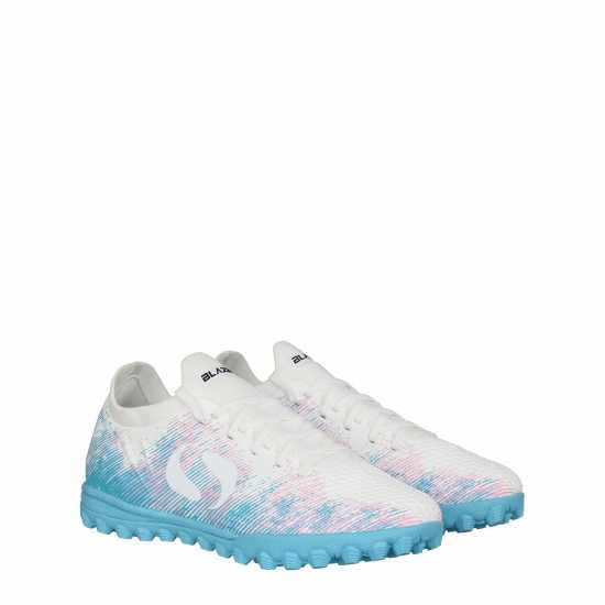 Sondico Детски Маратонки Изкуствена Трева Blaze Childrens Astro Turf Trainers White/Pink/Blue Футболни стоножки