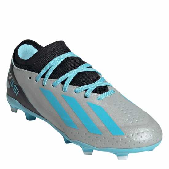 Adidas X Crazyfast League Childrens Firm Ground Boots Silver/Blue/Blk Детски футболни бутонки