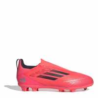 Adidas F50 League Laceless Childrens Firm Ground Football Boots Розово/Черно 