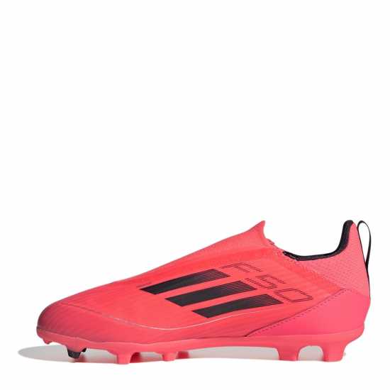 Adidas F50 League Laceless Childrens Firm Ground Football Boots Розово/Черно 