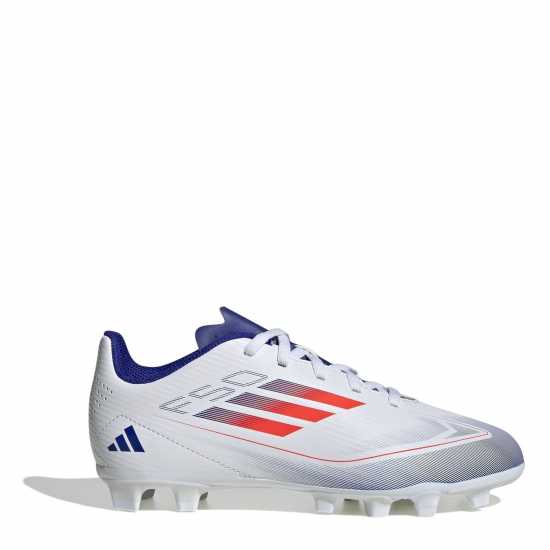 Adidas F50 Club Children Firm Ground Football Boots Бяло/Червено/Синьо Детски футболни бутонки