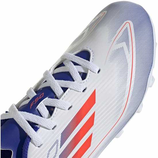 Adidas F50 Club Children Firm Ground Football Boots Бяло/Червено/Синьо Детски футболни бутонки