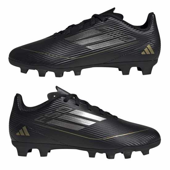 Adidas F50 Club Children Firm Ground Football Boots Черно/сребро Детски футболни бутонки