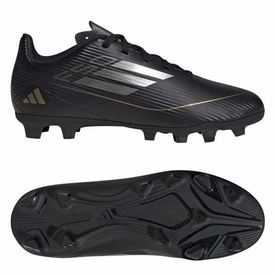 Adidas F50 Club Children Firm Ground Football Boots Черно/сребро Детски футболни бутонки