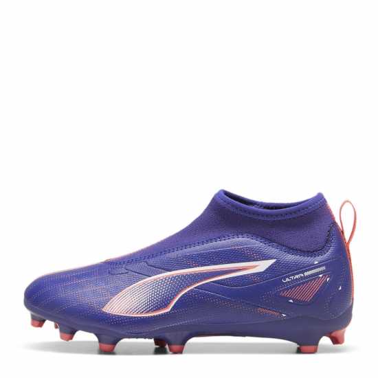 Puma Ultra Match+ Laceless Junior Firm Ground Football Boots Лилаво/Бяло/Оранжево Детски футболни бутонки