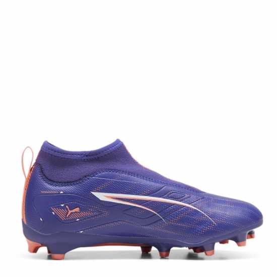 Puma Ultra Match+ Laceless Junior Firm Ground Football Boots Лилаво/Бяло/Оранжево Детски футболни бутонки