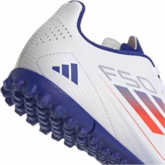 Adidas F50 Club Children Astro Turf Football Boots Бяло/Червено/Синьо Футболни стоножки