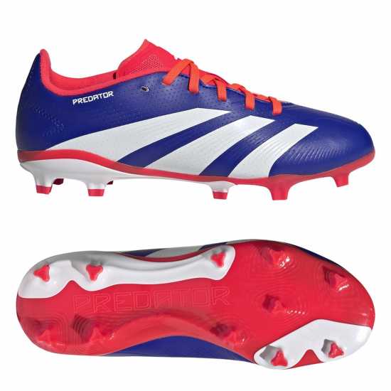 Adidas Predator League Childrens Firm Ground Football Boots Син/Бял/Червен Детски футболни бутонки