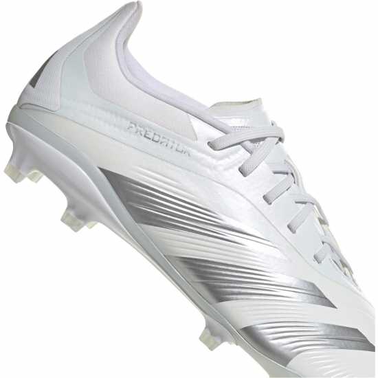 Adidas Predator 24 Elite Children Firm Ground Football Boots Бяло/сребро 