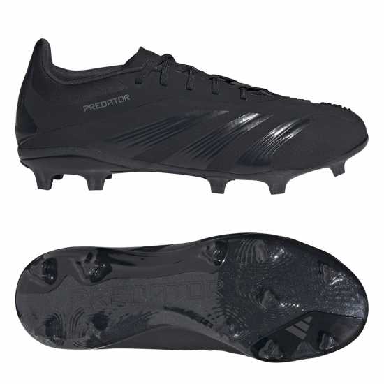 Adidas Predator 24 Elite Children Firm Ground Football Boots Черно/Сиво 