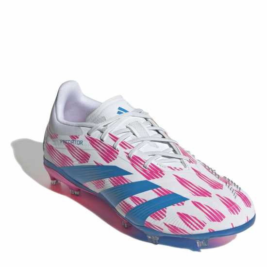 Adidas Predator 24 Elite Children Firm Ground Football Boots Бяло/Розово 