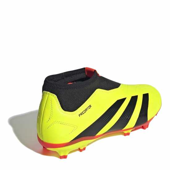 Adidas Predator 24 League Laceless Childrens Firm Ground Football Boots Жълто/Черно/Червено Детски футболни бутонки