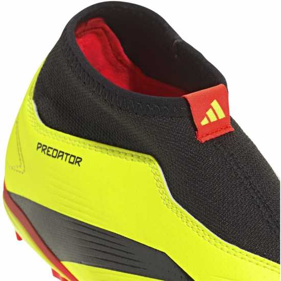 Adidas Predator 24 League Laceless Childrens Firm Ground Football Boots Жълто/Черно/Червено Детски футболни бутонки