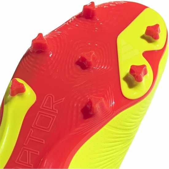 Adidas Predator 24 League Laceless Childrens Firm Ground Football Boots Жълто/Черно/Червено Детски футболни бутонки