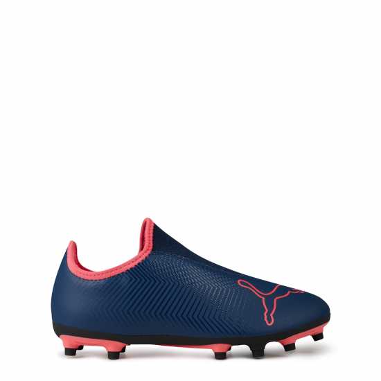 Puma Finesse Laceless Fg Football Boots Childrens Морска синьо/Орхидея Детски футболни бутонки