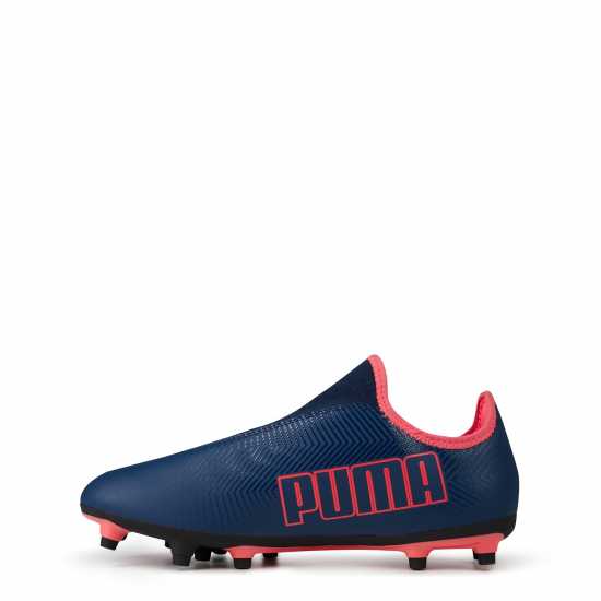 Puma Finesse Laceless Fg Football Boots Childrens Морска синьо/Орхидея Детски футболни бутонки