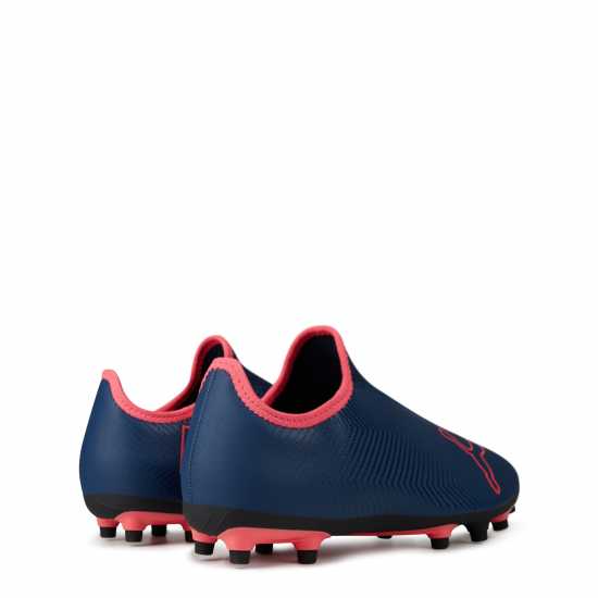 Puma Finesse Laceless Fg Football Boots Childrens Морска синьо/Орхидея Детски футболни бутонки