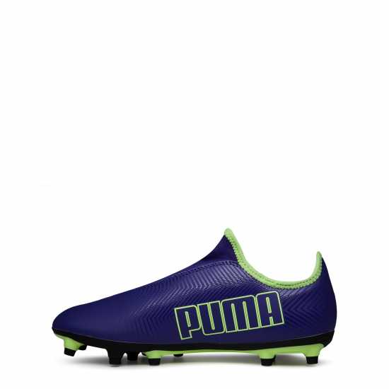 Puma Finesse Laceless Fg Football Boots Childrens Purple/Green Детски футболни бутонки