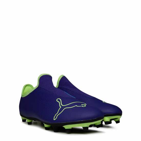 Puma Finesse Laceless Fg Football Boots Childrens Purple/Green Детски футболни бутонки