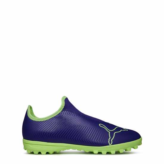 Puma Finesse Astro Turf Football Boots Childrens Purple/Green Футболни стоножки