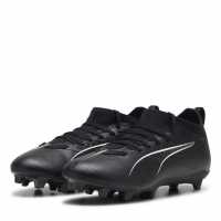 Puma Ultra Match Junior Firm Ground Football Boots Черно/Бяло Детски футболни бутонки