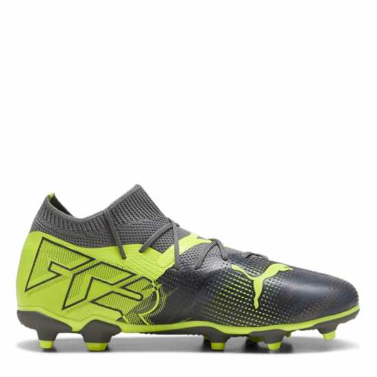 Puma Future 7 Match Rush Junior Firm Ground Football Boots Сиво/Лайм Детски футболни бутонки