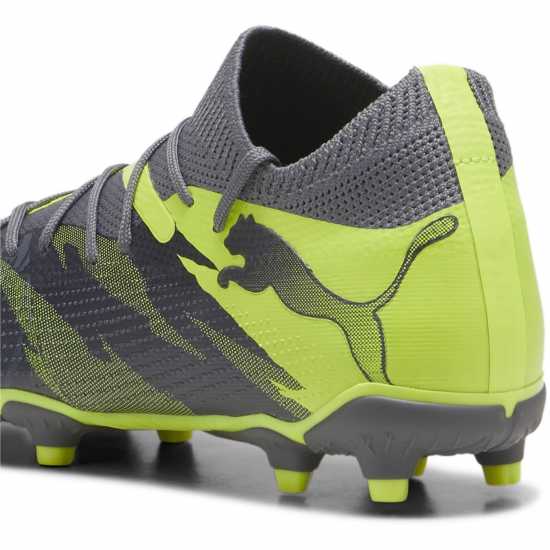 Puma Future 7 Match Rush Junior Firm Ground Football Boots Сиво/Лайм Детски футболни бутонки