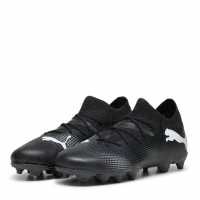 Puma Future 7 Match Rush Junior Firm Ground Football Boots Черно/Бяло Детски футболни бутонки