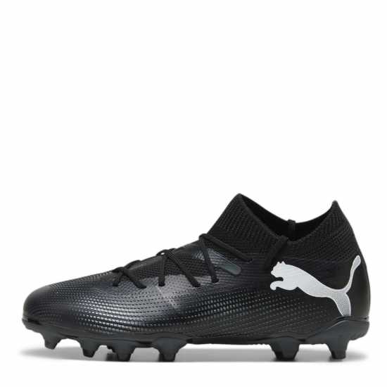 Puma Future 7 Match Rush Junior Firm Ground Football Boots Черно/Бяло Детски футболни бутонки