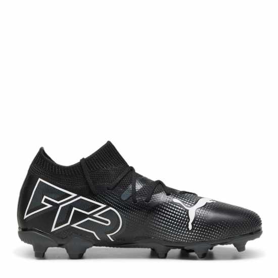 Puma Future 7 Match Rush Junior Firm Ground Football Boots Черно/Бяло Детски футболни бутонки