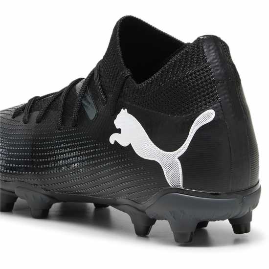 Puma Future 7 Match Rush Junior Firm Ground Football Boots Черно/Бяло Детски футболни бутонки