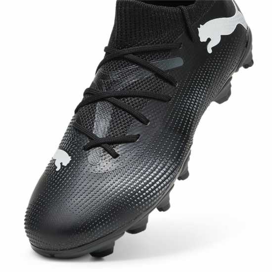 Puma Future 7 Match Rush Junior Firm Ground Football Boots Черно/Бяло Детски футболни бутонки